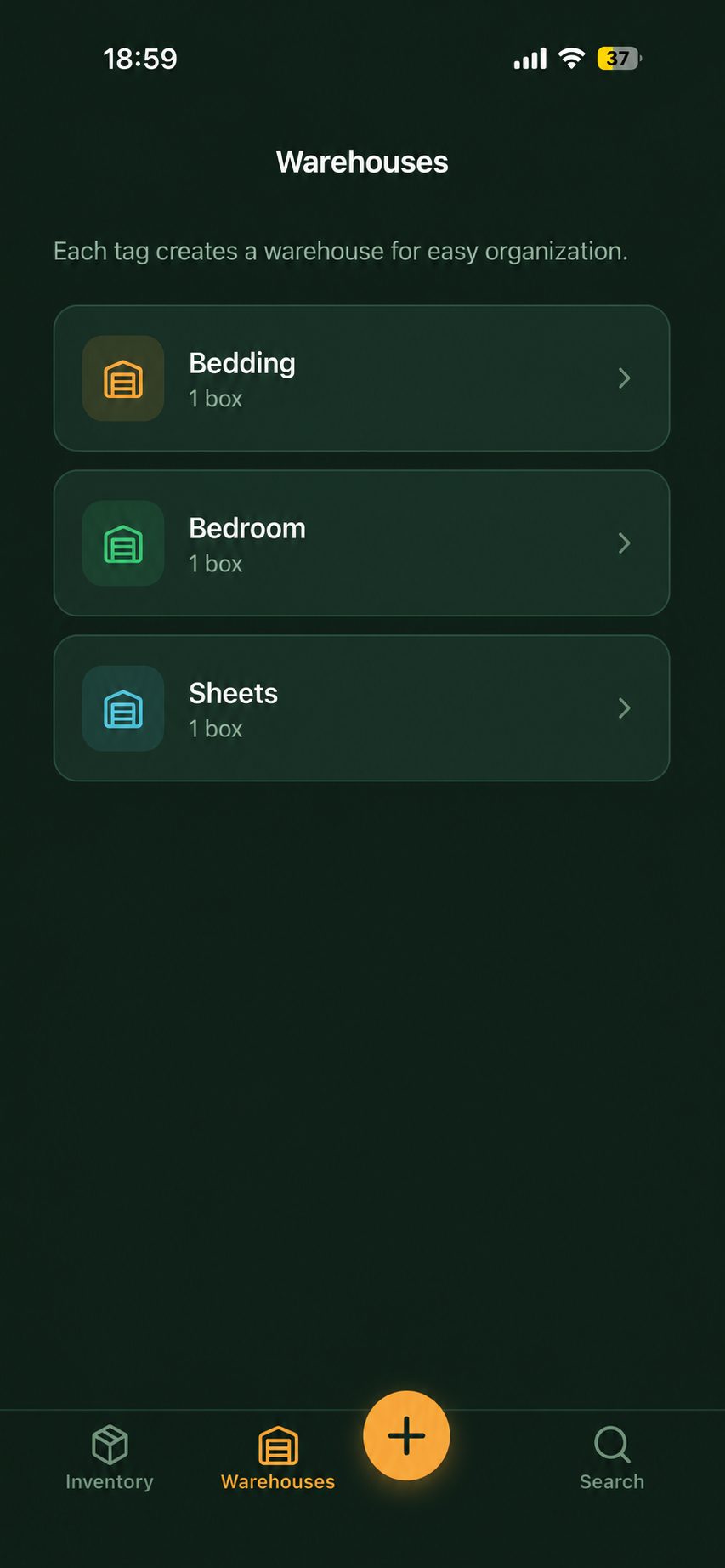 AI identifying items inside a box during setup
